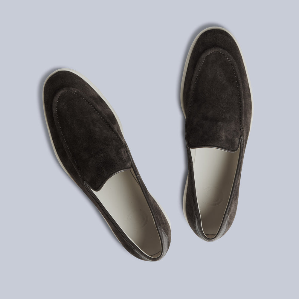 Chocolate Brown Suede Debonair Loafers