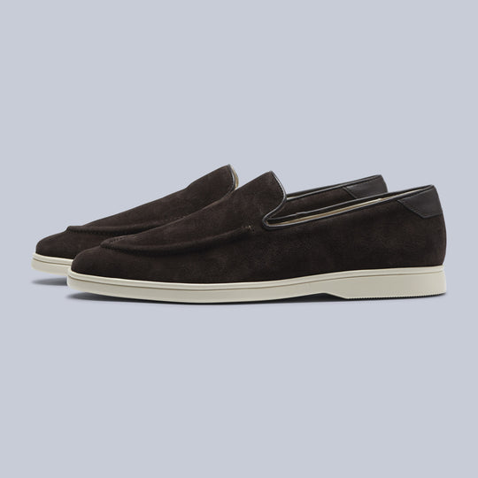 Chocolate Brown Suede Debonair Loafers