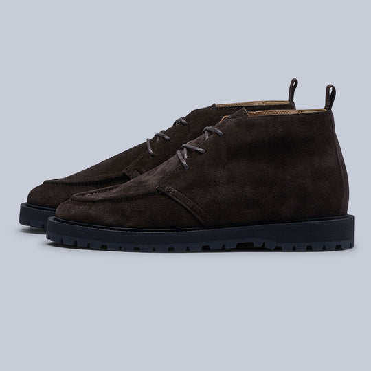 Dark Brown Astra Suede Boots