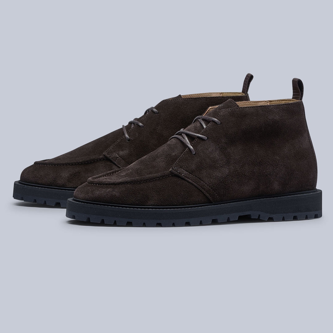 Dark Brown Astra Suede Boots