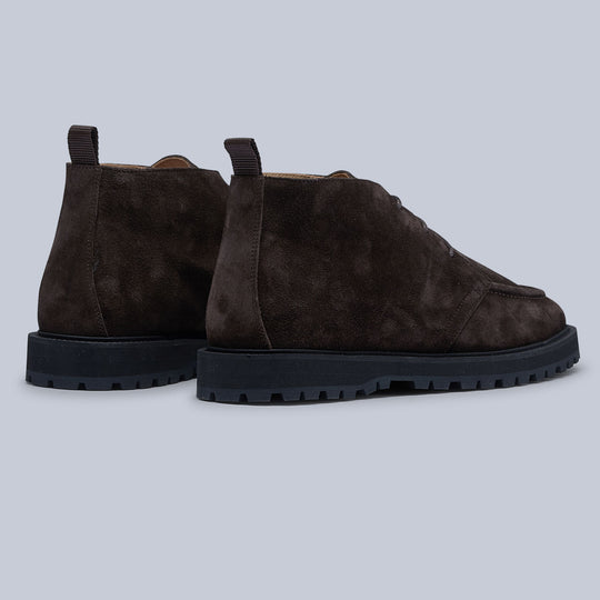 Dark Brown Astra Suede Boots