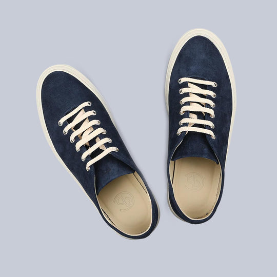 Indigo Blue Suede Genoa Sneakers