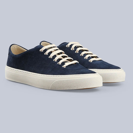 Indigo Blue Suede Genoa Sneakers