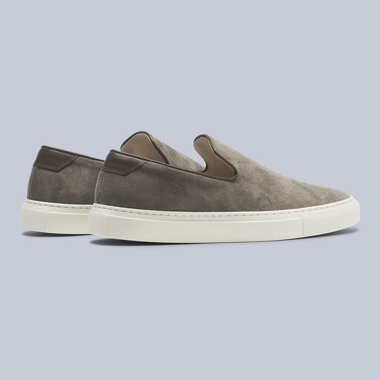 Light Brown Suede Jetty Slip-on Sneakers