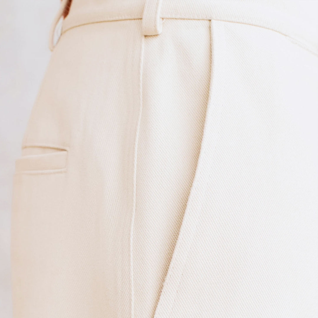 Beige Heavy Cotton Drill Trousers