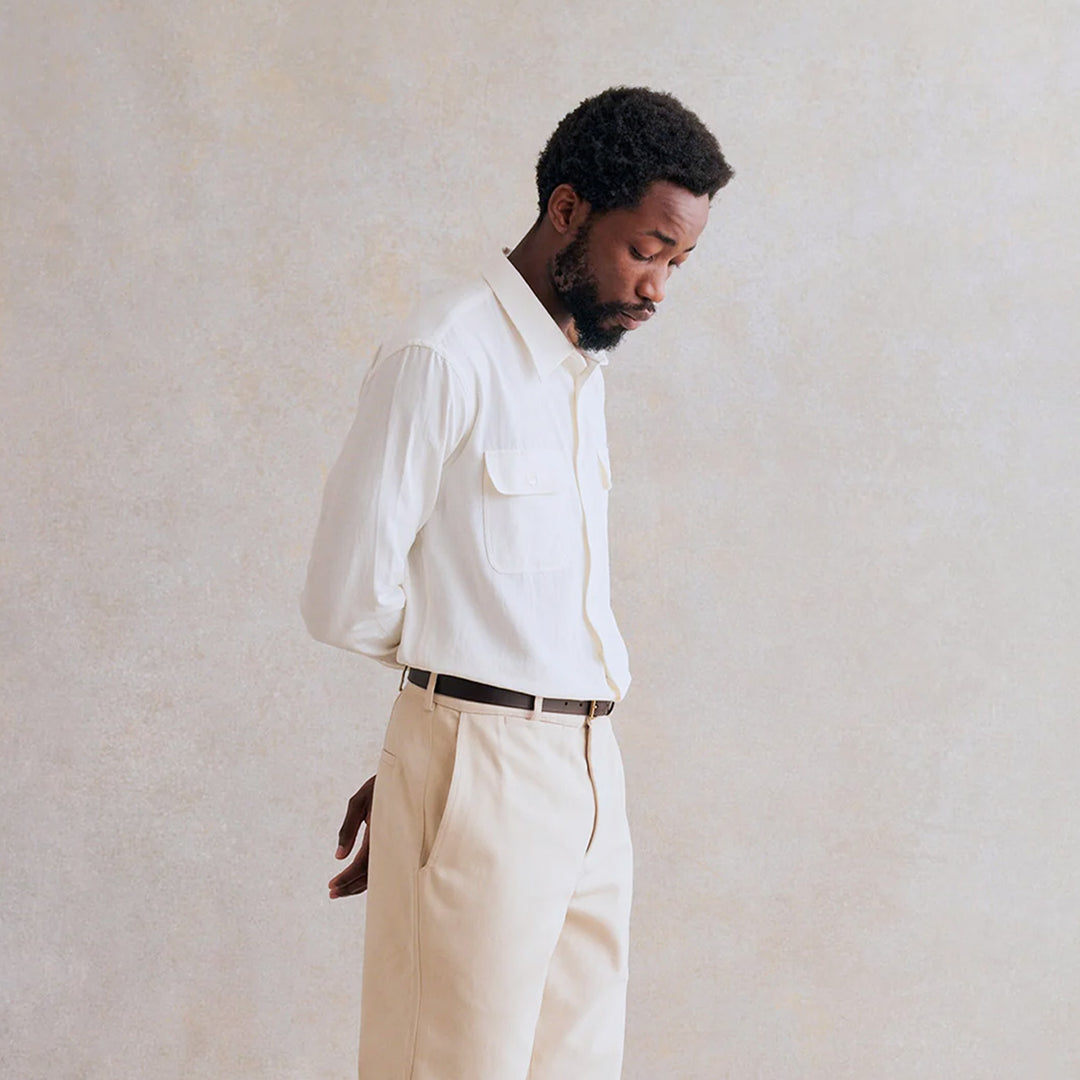 Off-white Cotton Hemp Twill Shirt