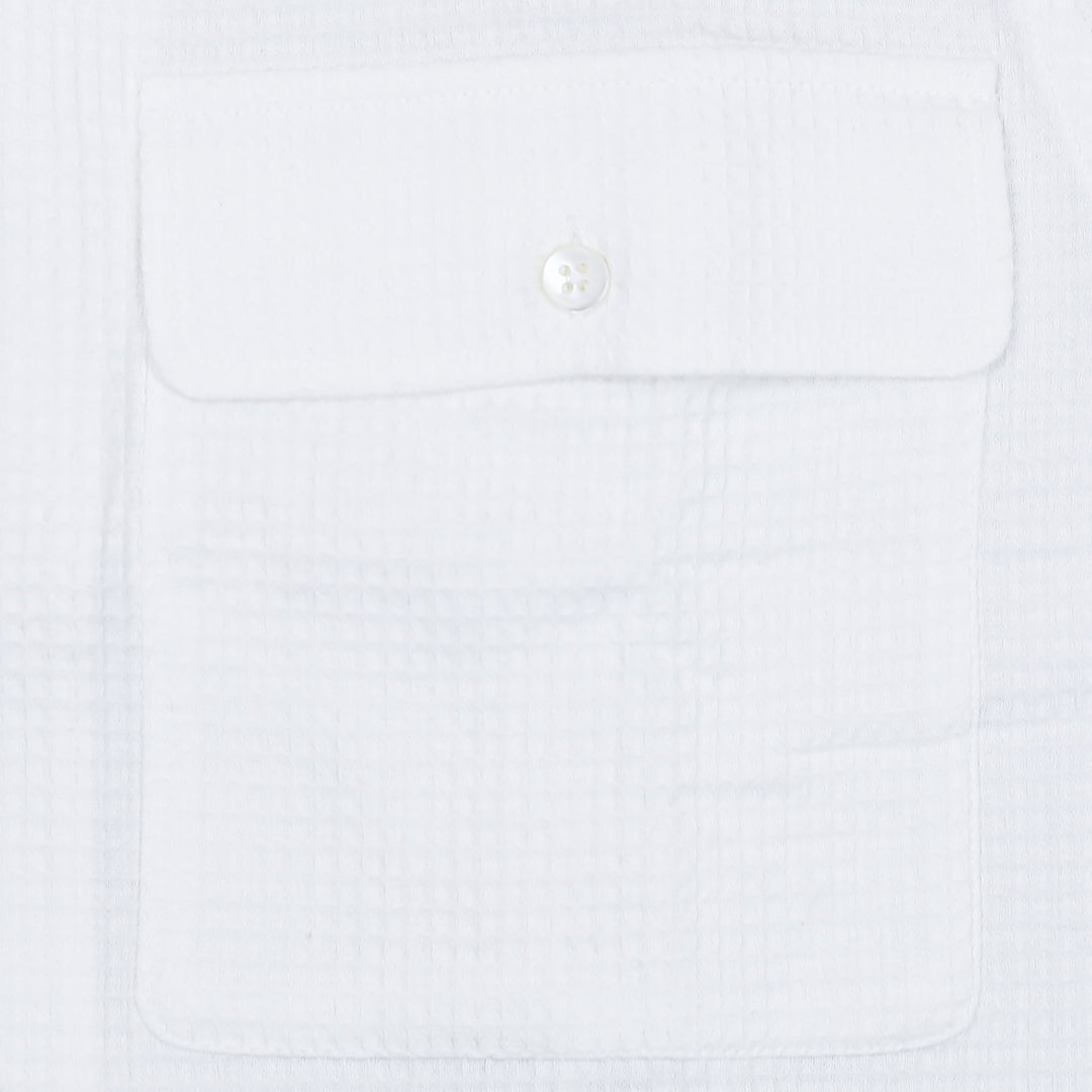 Off-white Japanese Honeycomb Camp Collar Shirt
