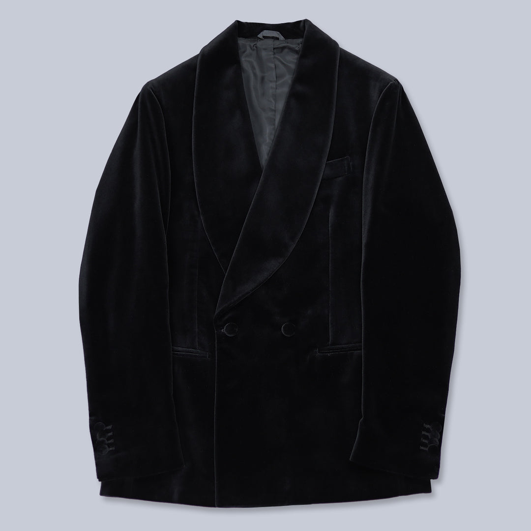 Black Velvet Shawl Collar Dinner Jacket