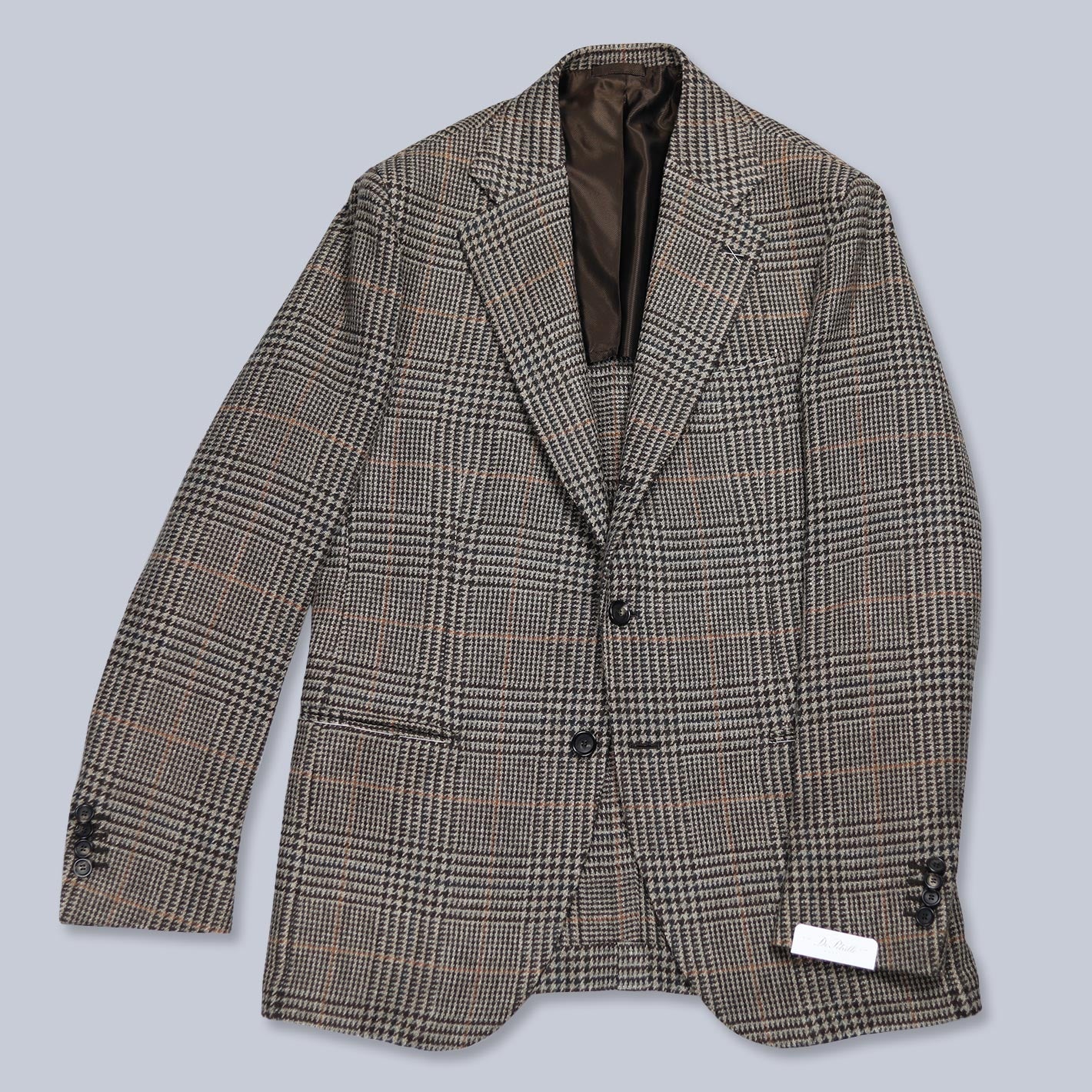 Brown Checked Wool Silk Cashmere Blazer – Lund & Lund