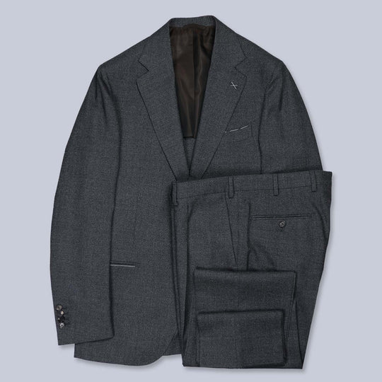 Grey High Twist Virgin Wool Suit