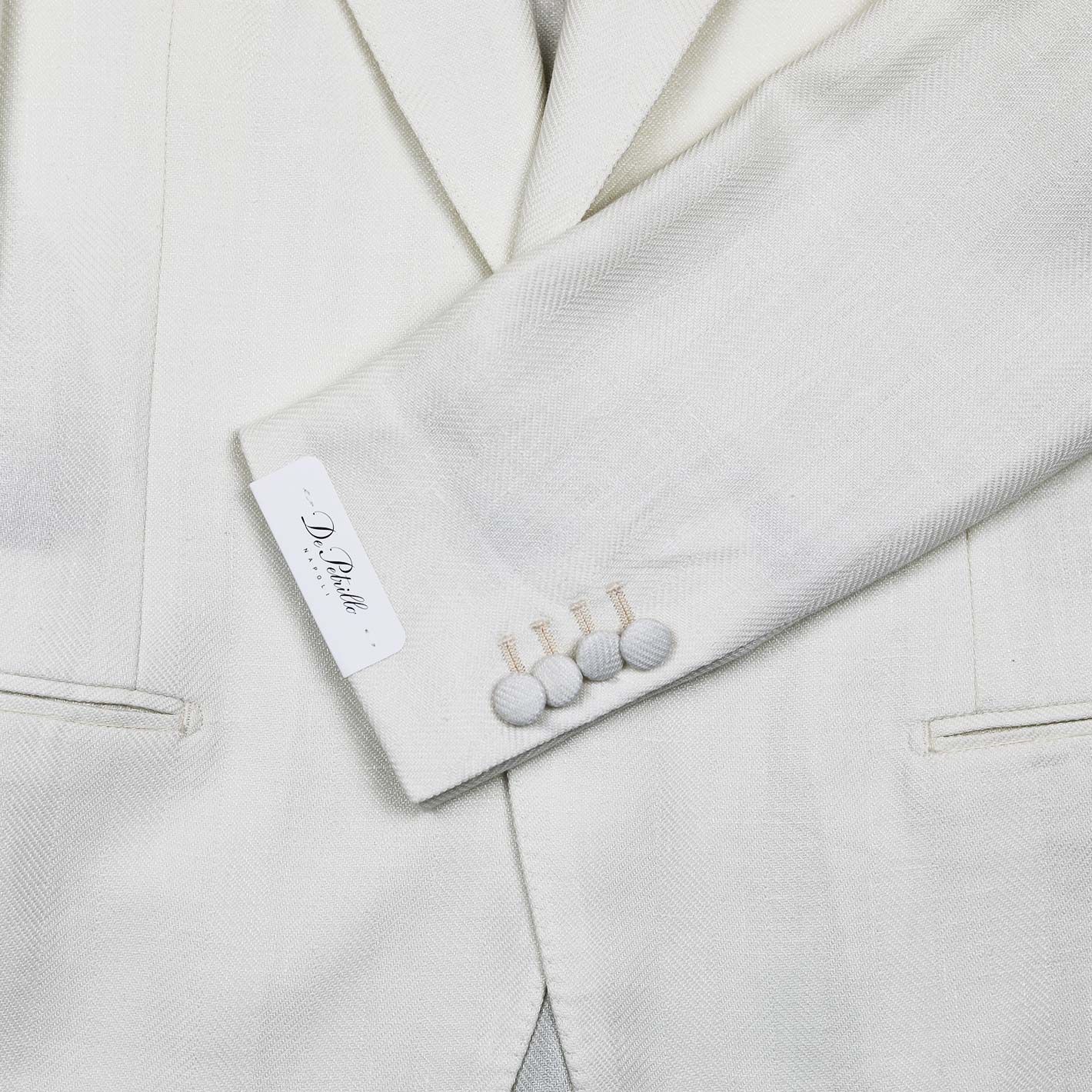 Ivory Herringbone Peak Lapel Dinner Jacket – Lund & Lund