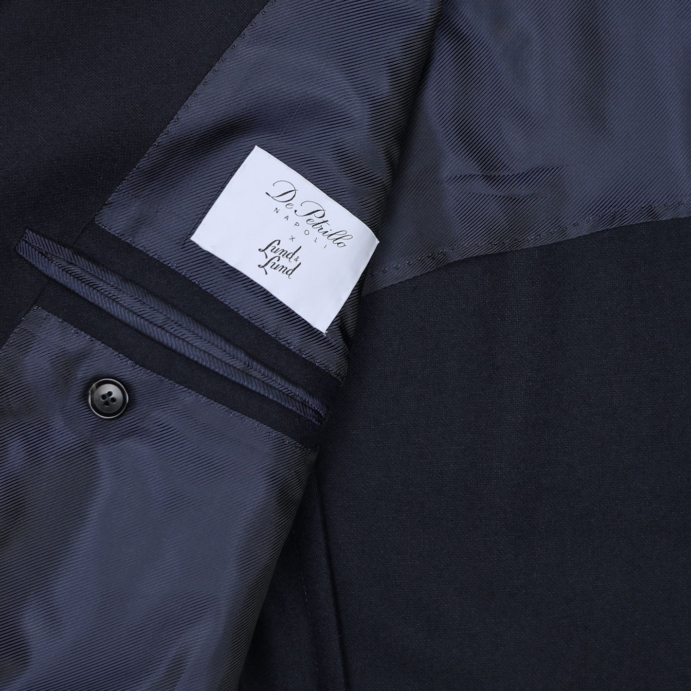 Navy Double-Breasted Wool Cashmere Blazer – Lund & Lund