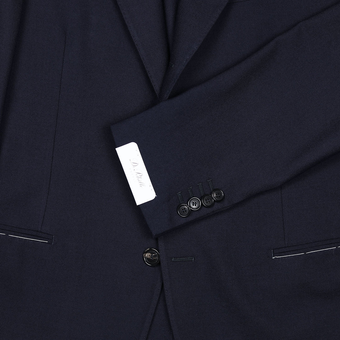 Navy High Twist Virgin Wool Suit