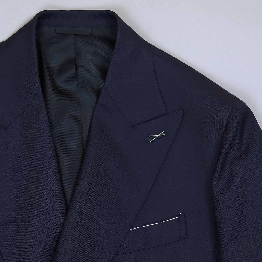 Navy Lightweight Virgin Wool Double-Breasted Suit