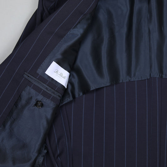 Navy Pinstripe Lightweight Wool Suit