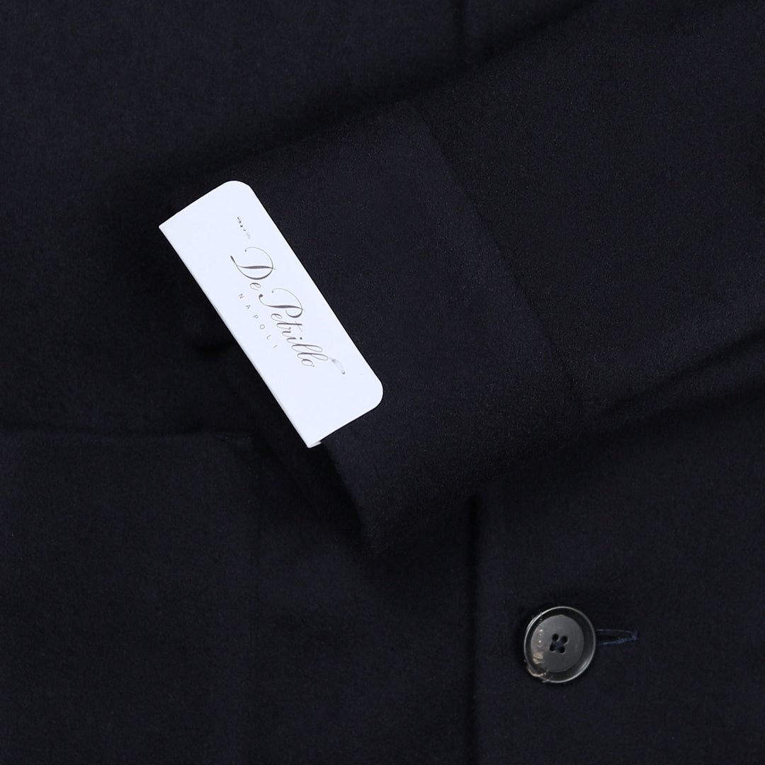 Navy Wool Cashmere Sahariana Jacket