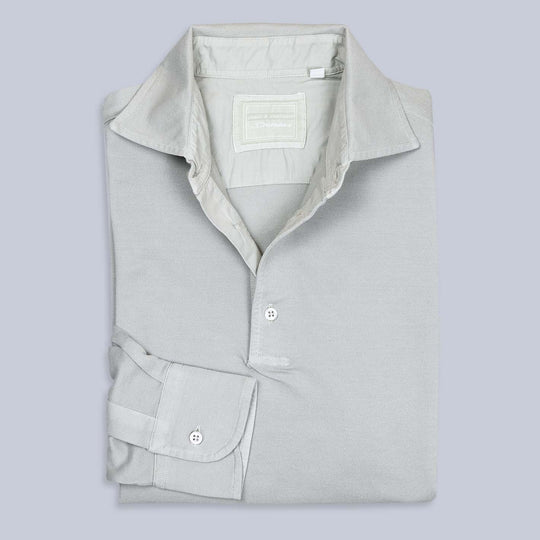 Dove Grey Jersey Popover Shirt