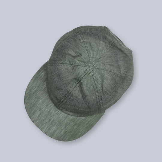 Green Linen Cap