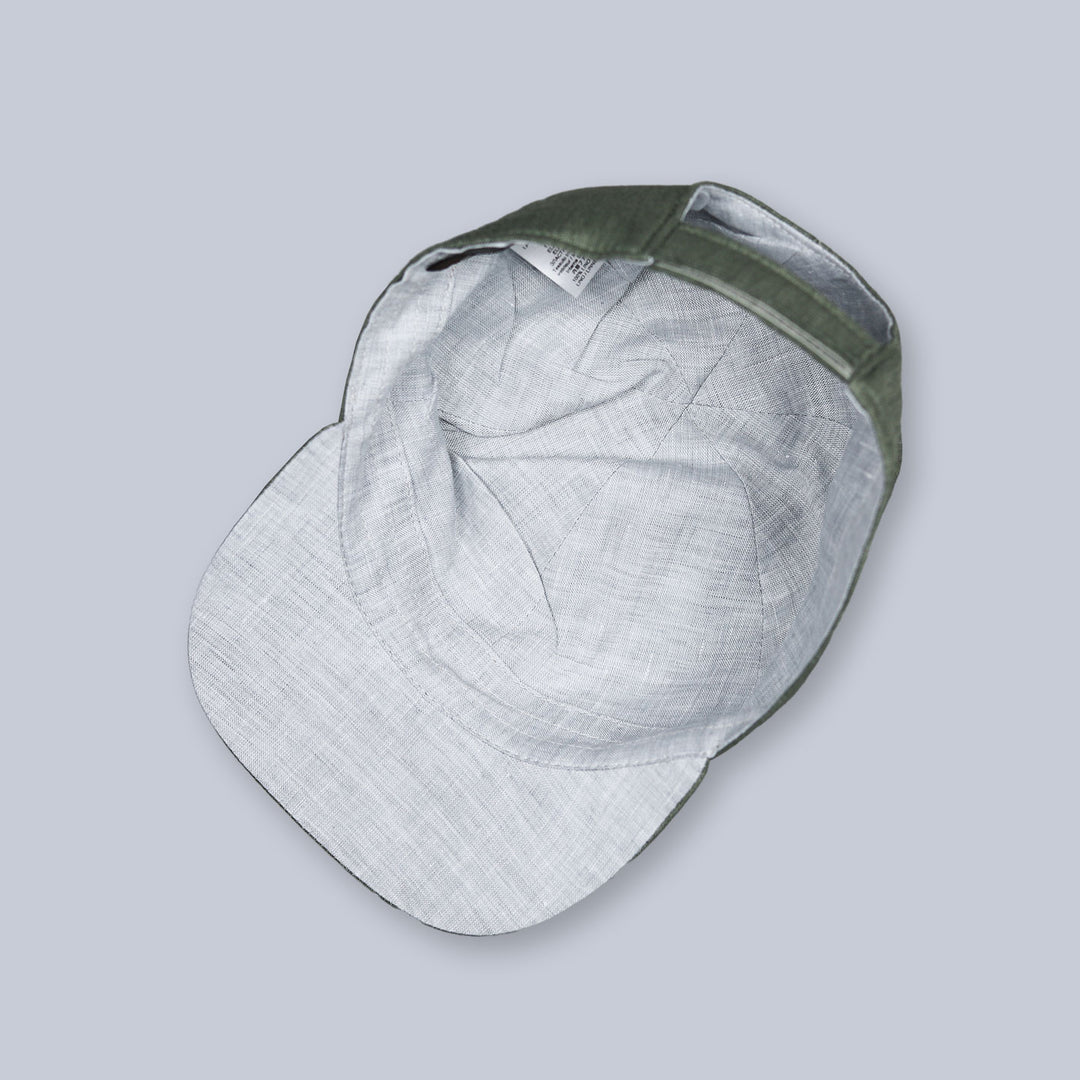 Green Linen Cap