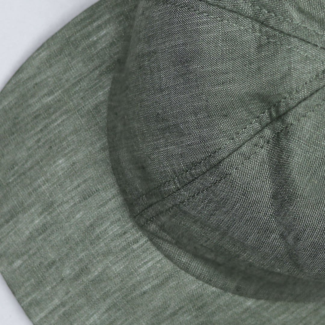 Green Linen Cap