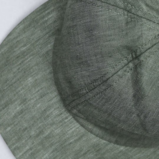Green Linen Cap