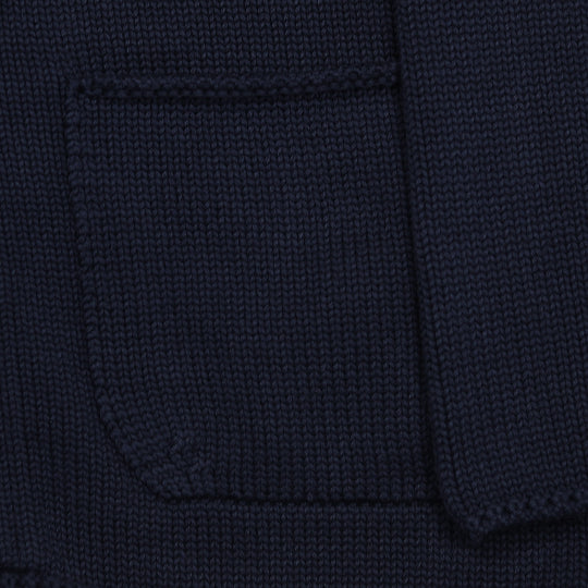 Navy Knitted Cotton Cardigan