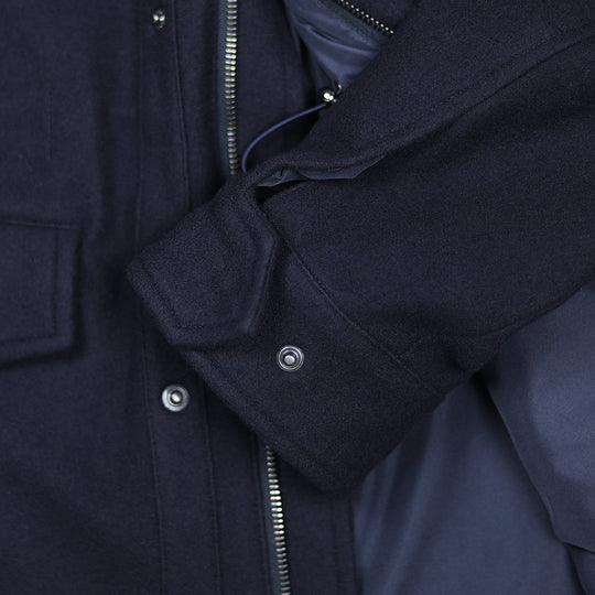 Navy Superfine 180s Wool Lined Field Jacket