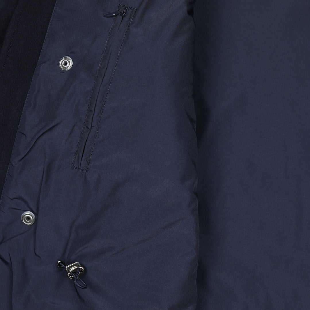 Navy Superfine 180s Wool Lined Field Jacket