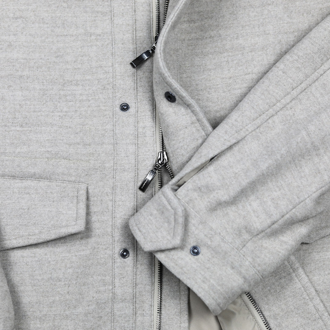 Oatmeal Superfine 180s Wool Lined Field Jacket