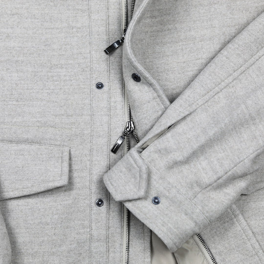 Oatmeal Superfine 180s Wool Lined Field Jacket