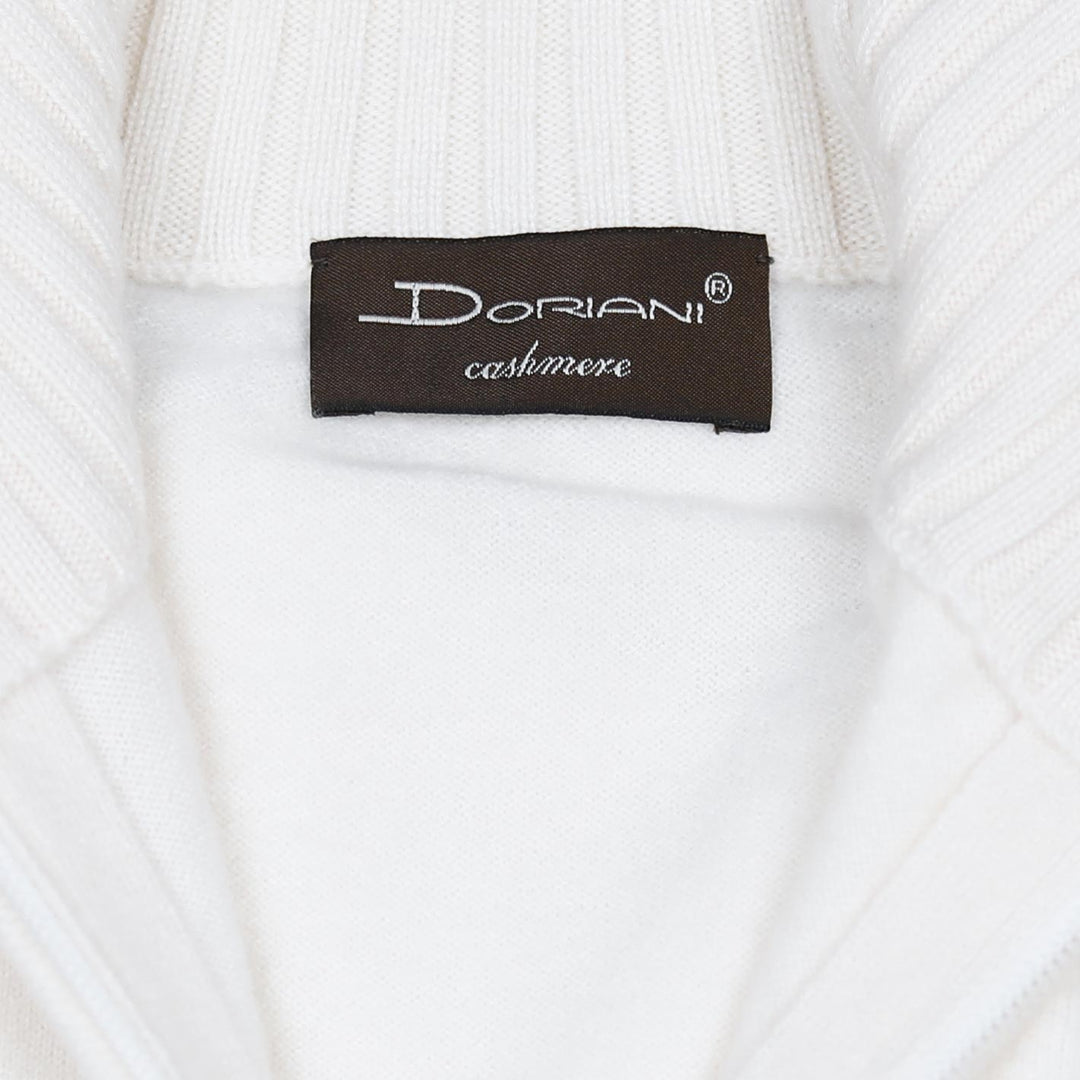 Off-white Cashmere Half Zip Sweater