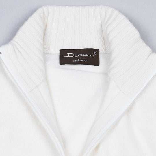 Off-white Cashmere Half Zip Sweater