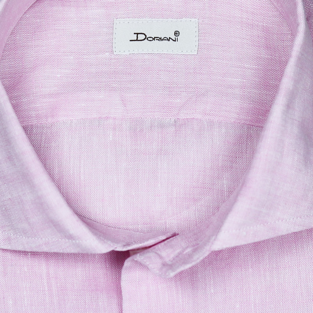 Pink Linen Short Sleeve Shirt