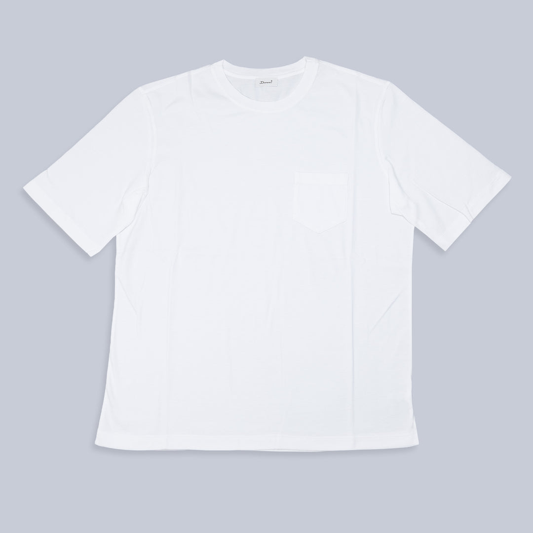 White Chest Pocket Cotton T-shirt