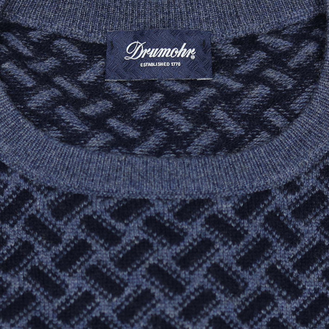 Blue Navy Pure Cashmere Crewneck Sweater