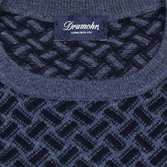 Blue Navy Pure Cashmere Crewneck Sweater