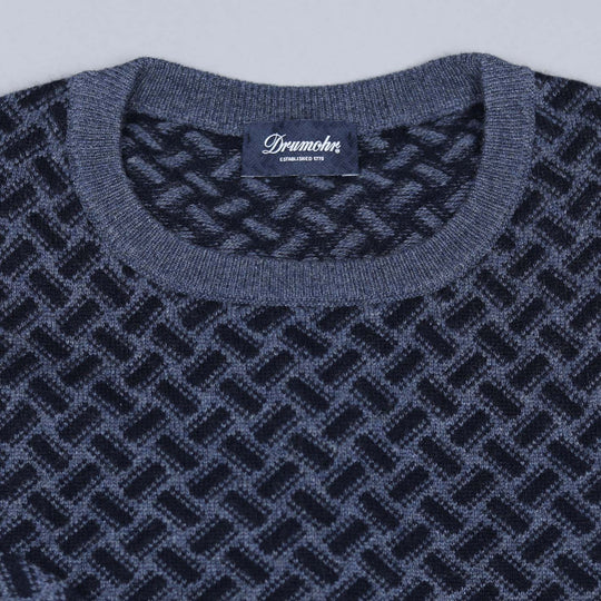 Blue Navy Pure Cashmere Crewneck Sweater