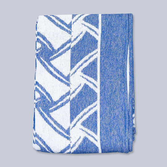 Blue White Patterned Beach Towel