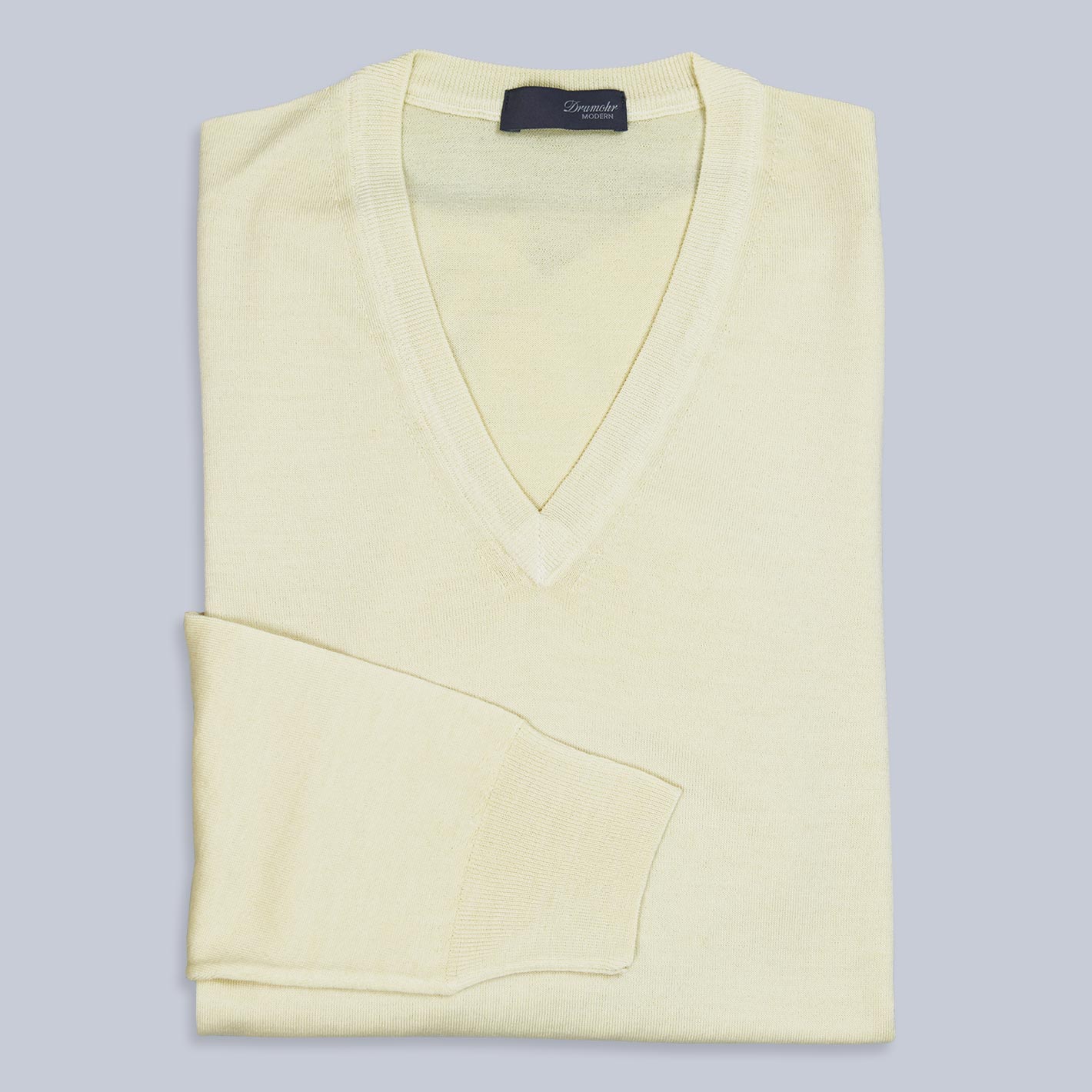 パーカー・フーディ Drumohr Classic V-Neck Merino Wool Sweater Drumohr F/W 24-25 Lightweight Superfine 140s Merino Wool