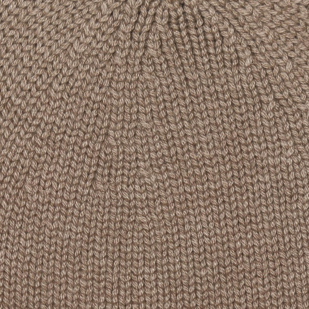 Camel Ribbed Cashmere Beanie