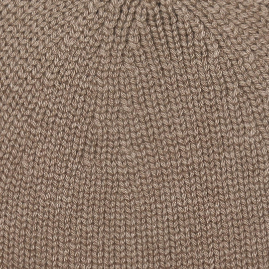 Camel Ribbed Cashmere Beanie