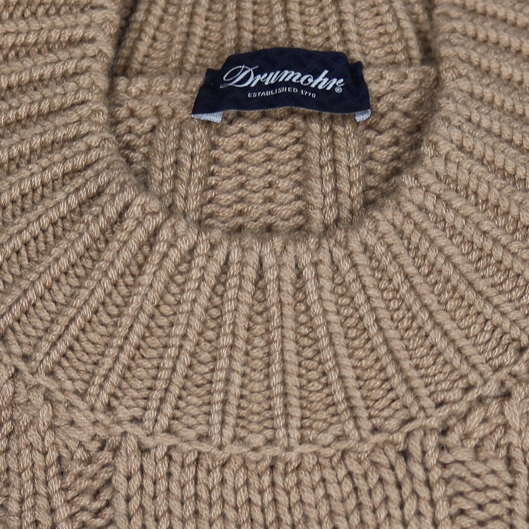 Light Brown Knitted Heavy Cashmere Sweater – Lund & Lund