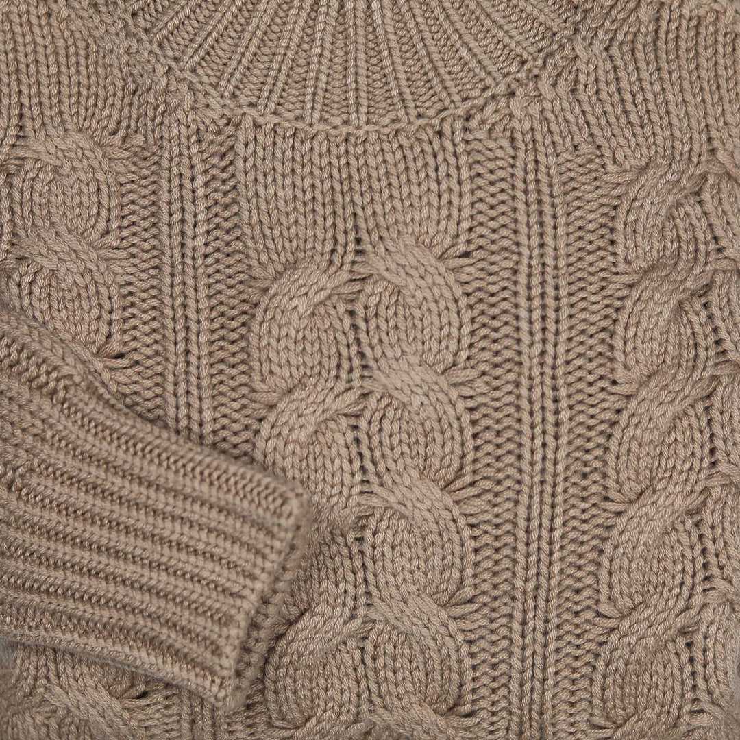 Light Brown Knitted Heavy Cashmere Sweater