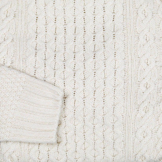 Ecru Cable Knitted Lambswool Sweater