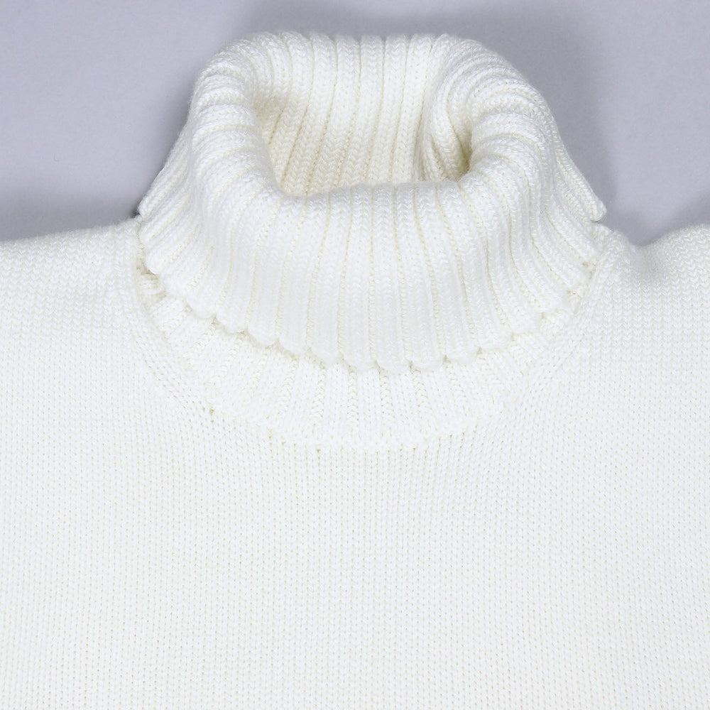 Off-white Extra Fine Merino Roll Neck Sweater