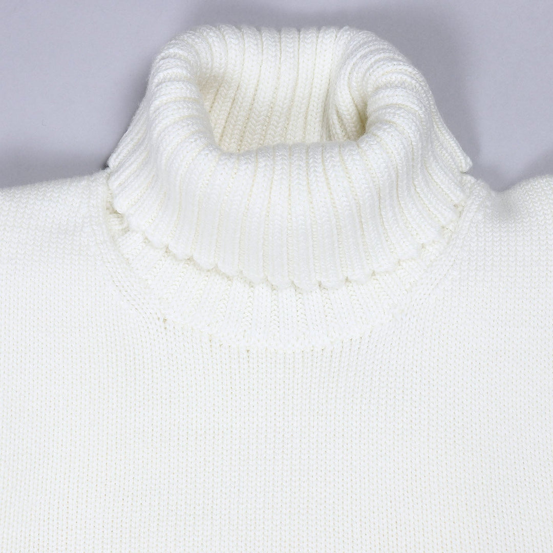 Off-white Extra Fine Merino Roll Neck Sweater