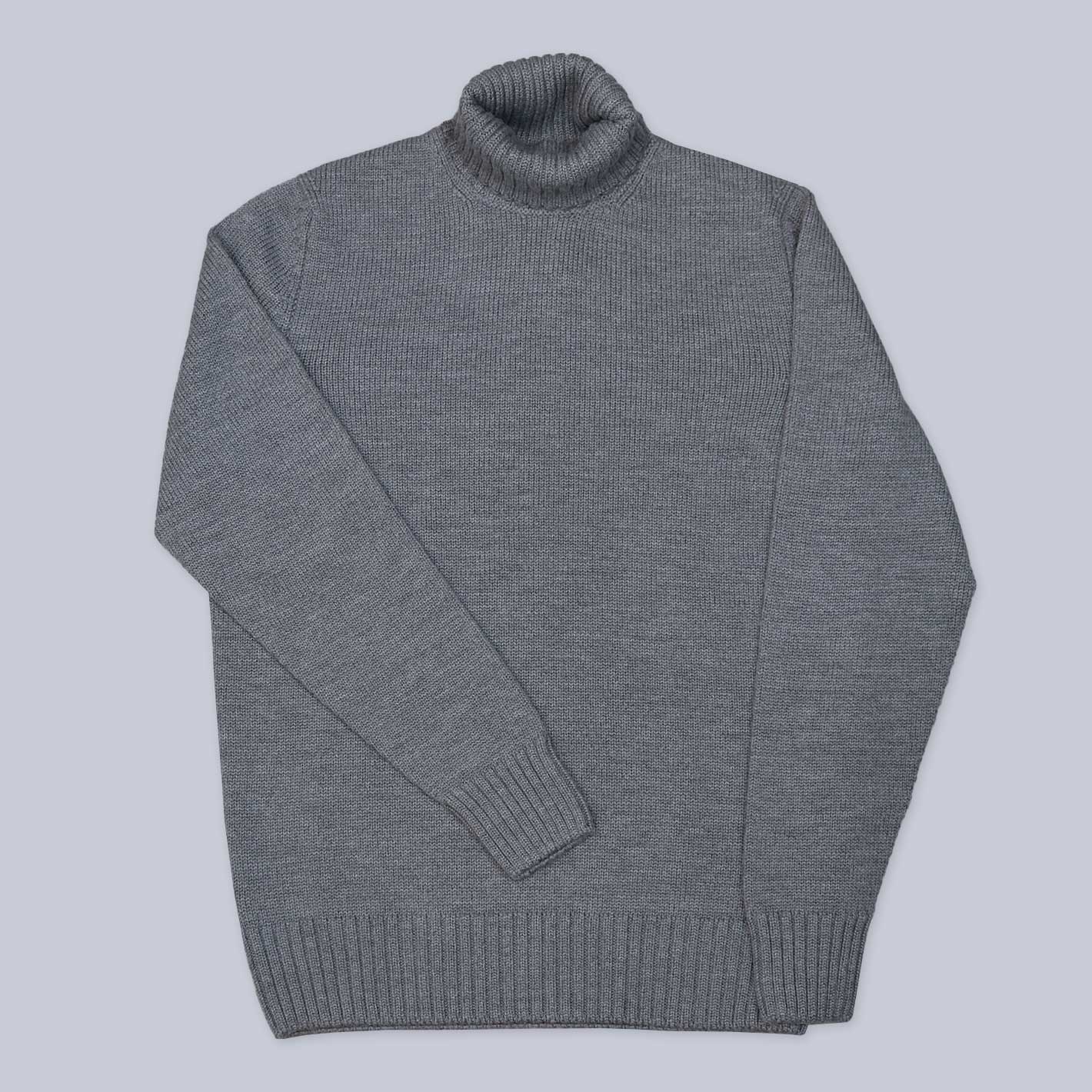 Grey Extra Fine Merino Roll Neck Sweater – Lund & Lund