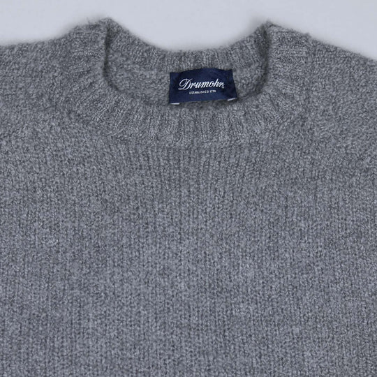 Grey Merino Wool Bouclé Sweater