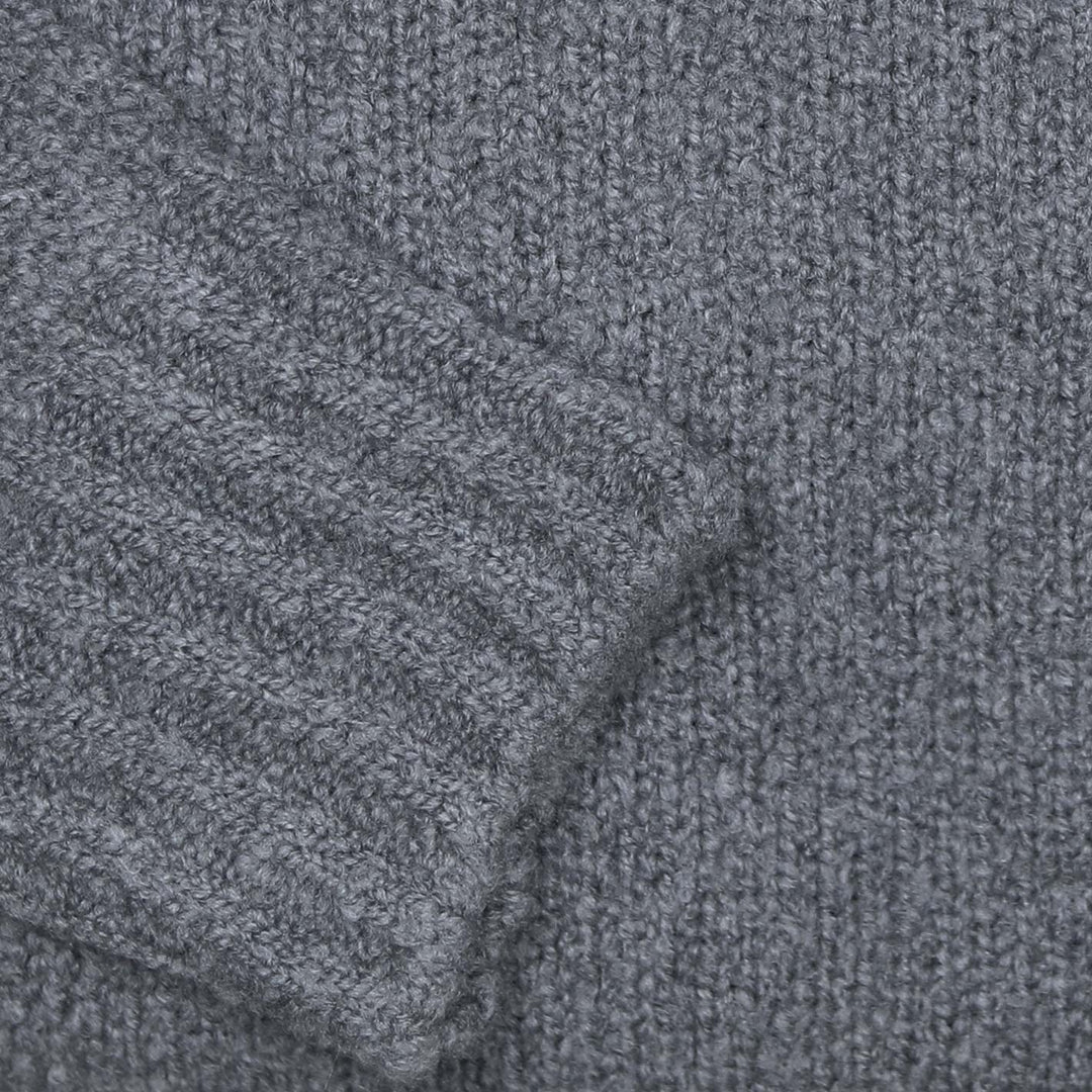 Grey Merino Wool Bouclé Sweater