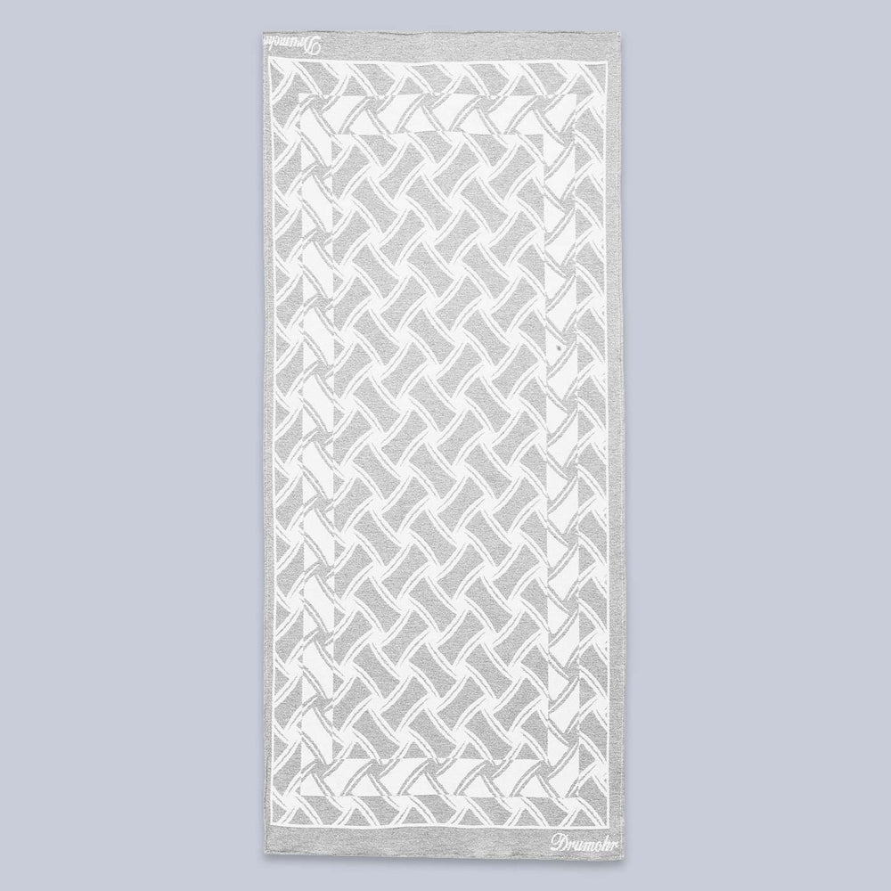Grey White Patterned Beach Towel